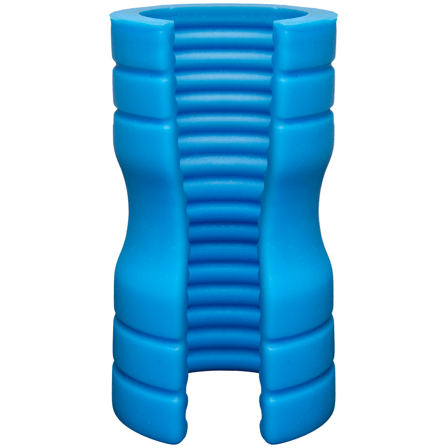 OptiMALE™ - TRUSKYN™ Silicone Stroker Ribbed - Blue