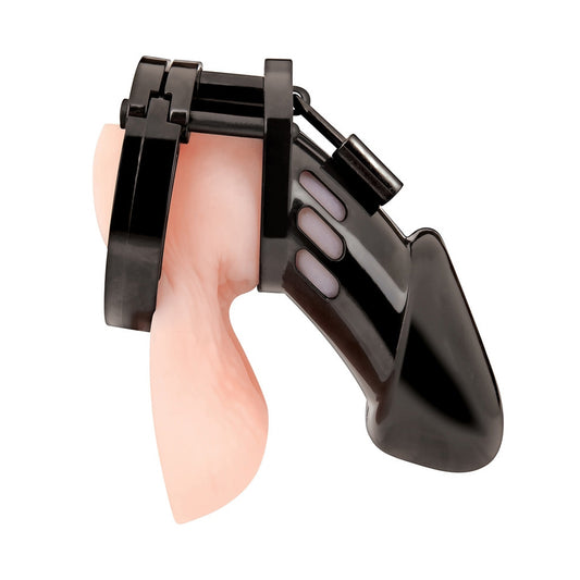 Acrylic See-Thru Chastity Cage Black