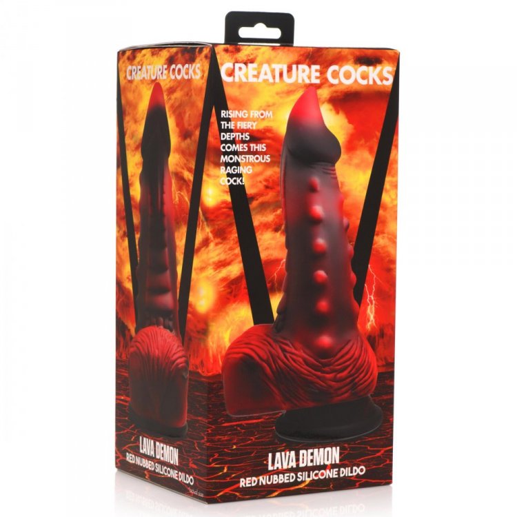 Creature Cocks - Lava Demon Thick Nubbed Silicone Dildo