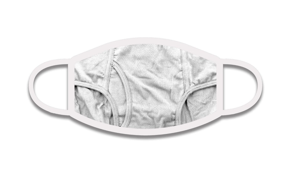 Tighty Whities Underwear 3-Ply Face Mask