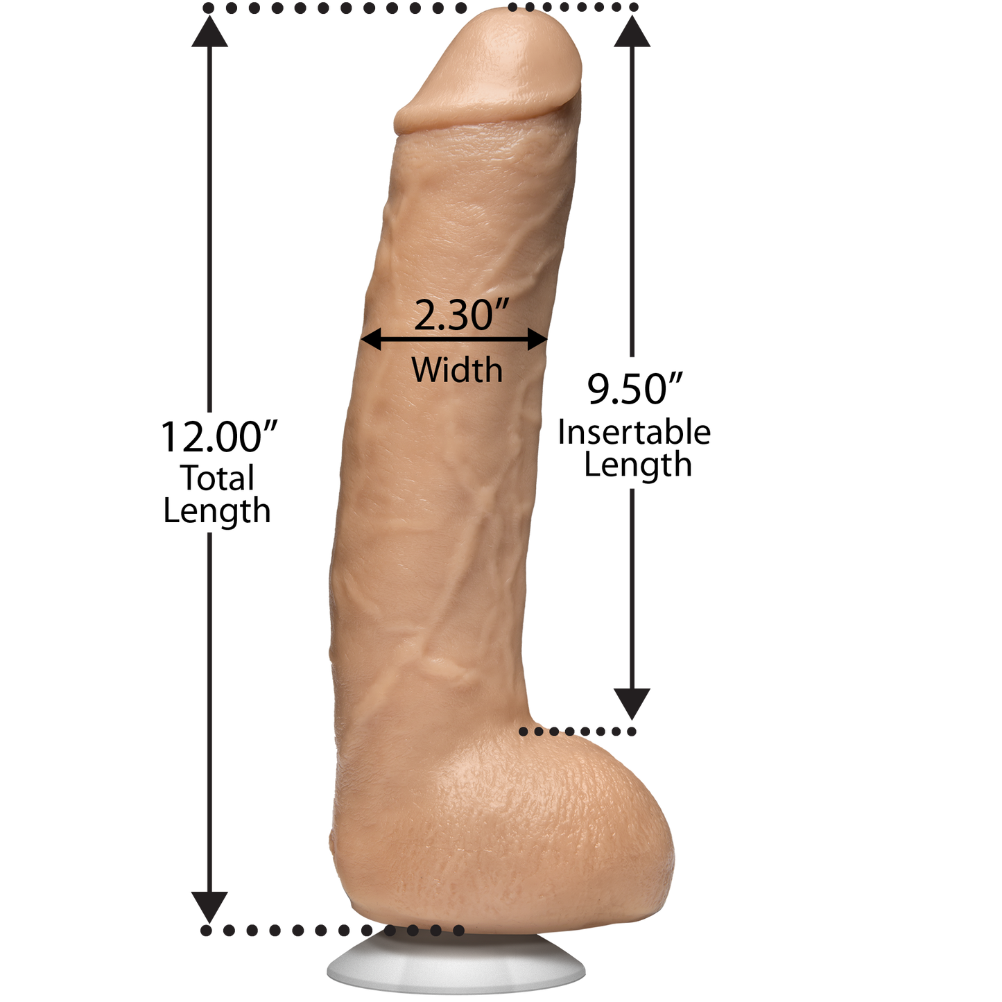 Signature Cocks - John Holmes Realistic Cock with Removable Vac-U-Lock™ Suction Cup - Vanilla