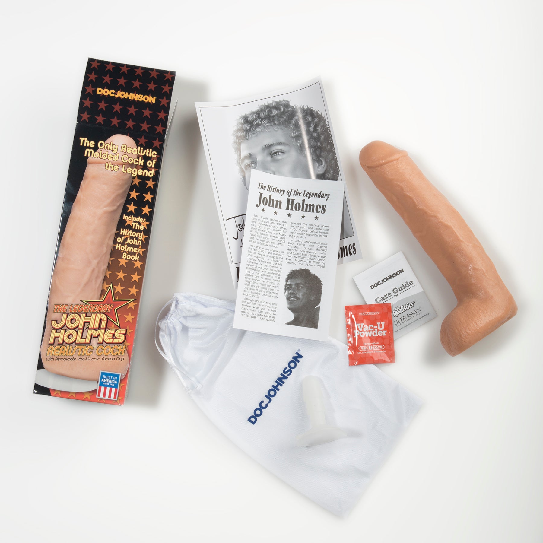 Signature Cocks - John Holmes Realistic Cock with Removable Vac-U-Lock™ Suction Cup - Vanilla