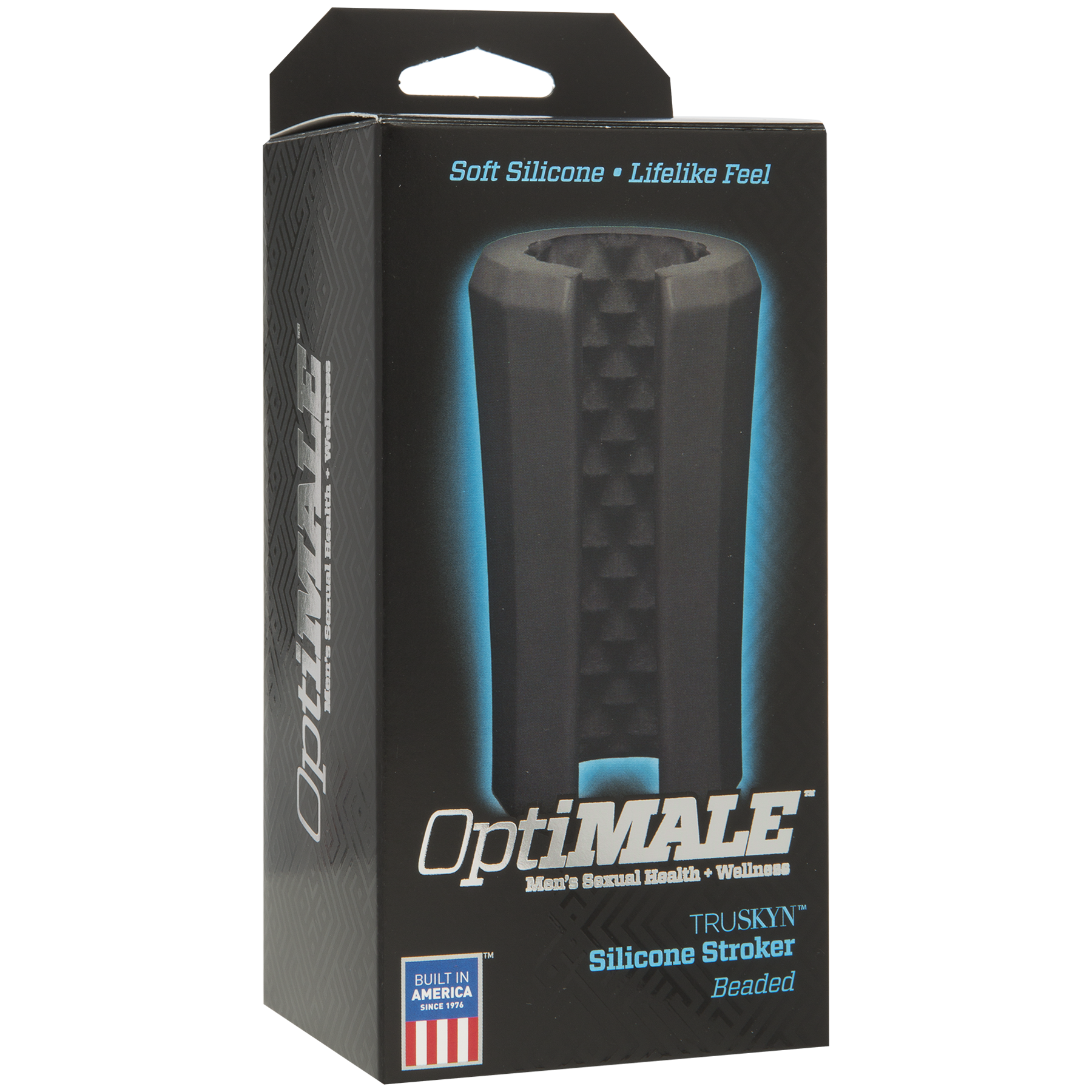 OptiMALE™ - TRUSKYN™ Silicone Stroker Beaded - Black