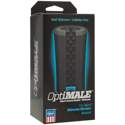 OptiMALE™ - TRUSKYN™ Silicone Stroker Beaded - Black