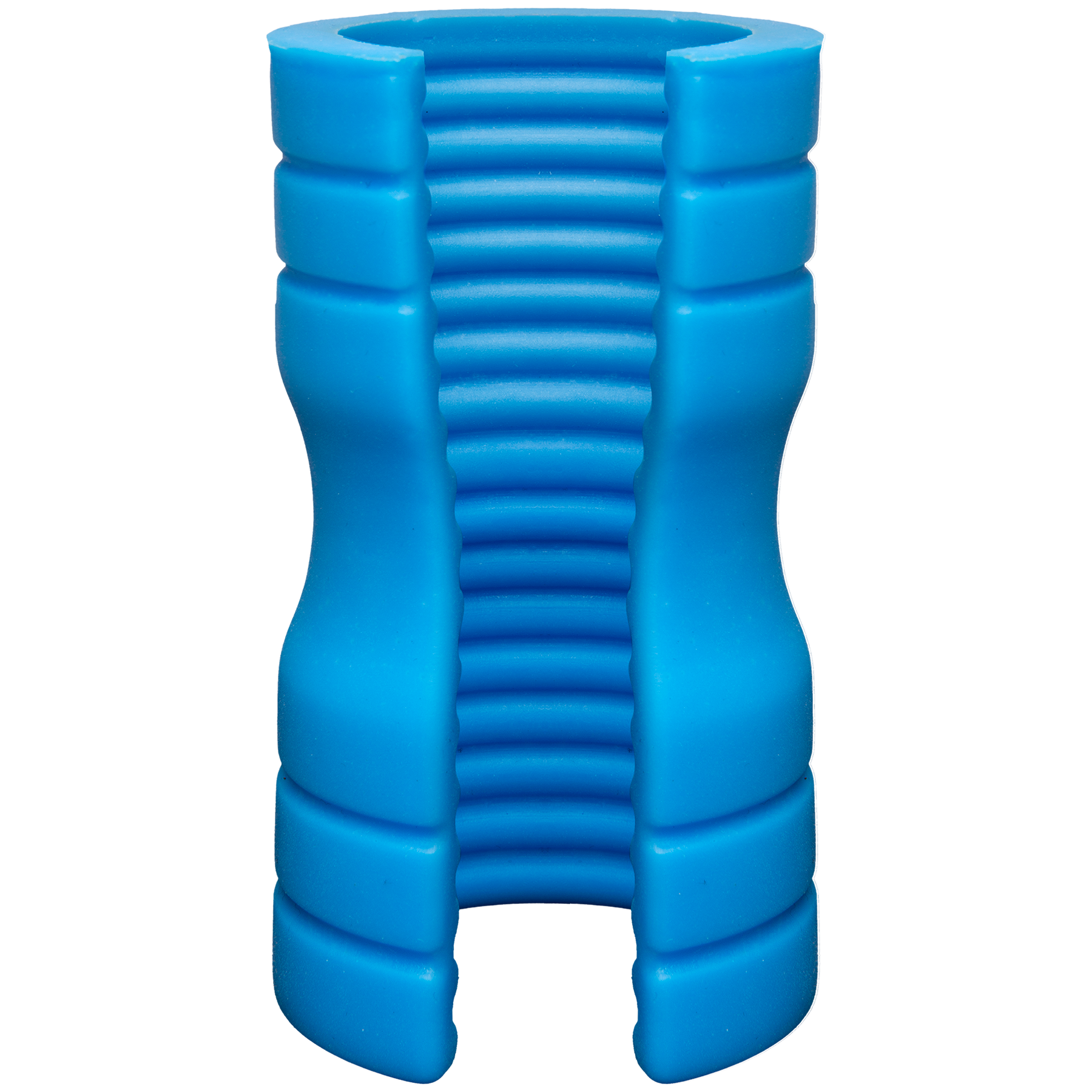 OptiMALE™ - TRUSKYN™ Silicone Stroker Ribbed - Blue
