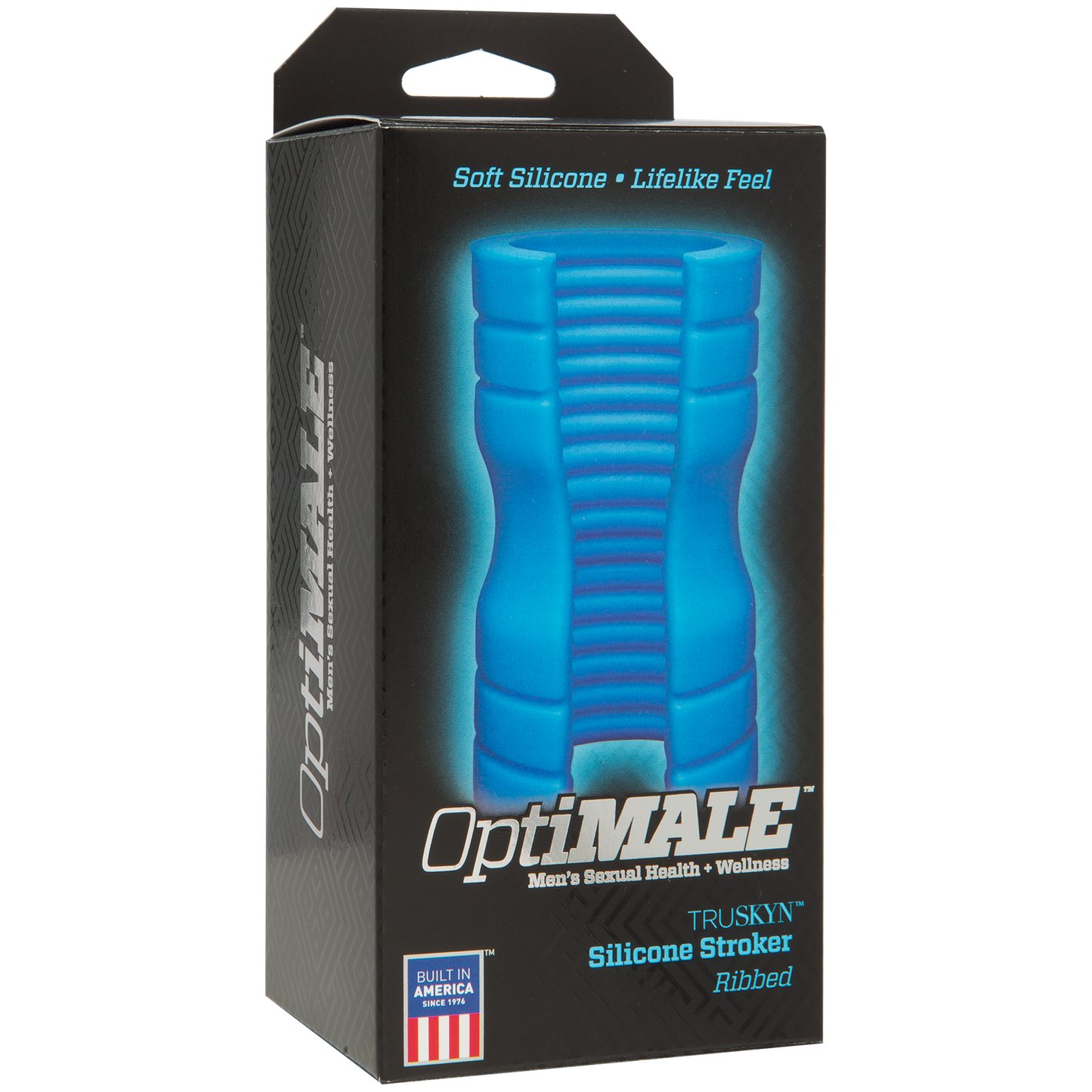 OptiMALE™ - TRUSKYN™ Silicone Stroker Ribbed - Blue