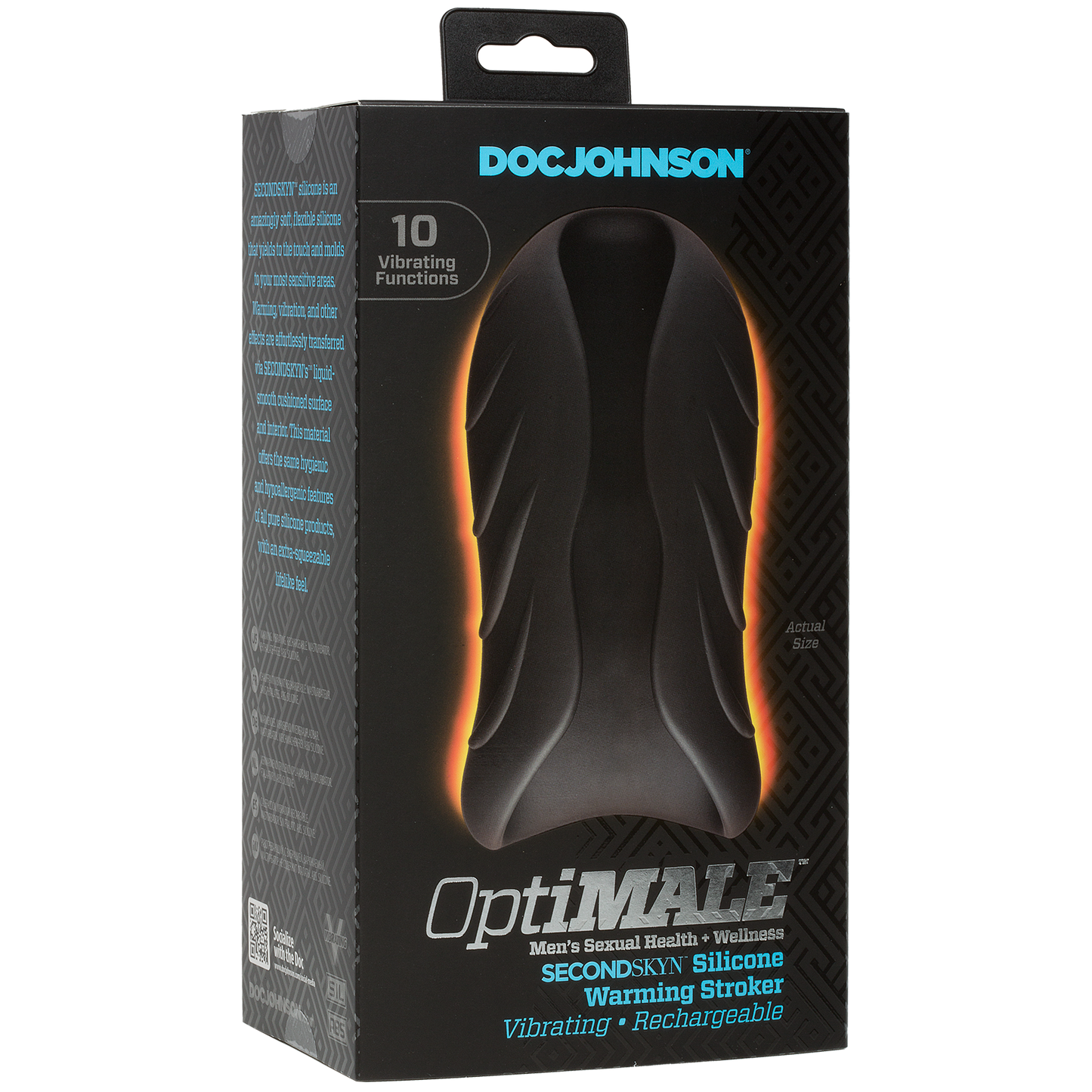 OptiMALE™ - SECONDSKYN™ Silicone Warming Stroker - Vibrating - Rechargeable