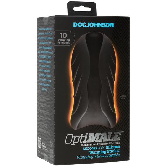 OptiMALE™ - SECONDSKYN™ Silicone Warming Stroker - Vibrating - Rechargeable