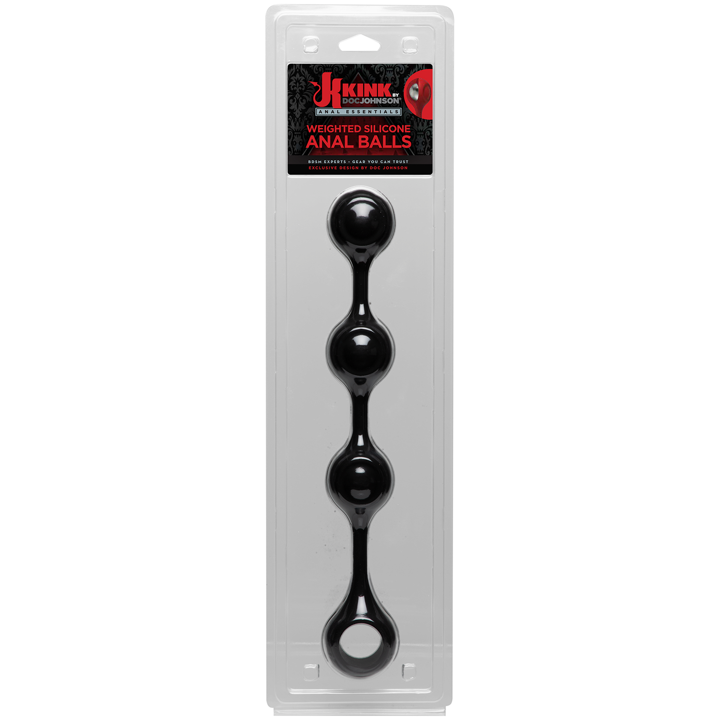 KINK - Anal Essentials Weighted Silicone Anal Balls - Black