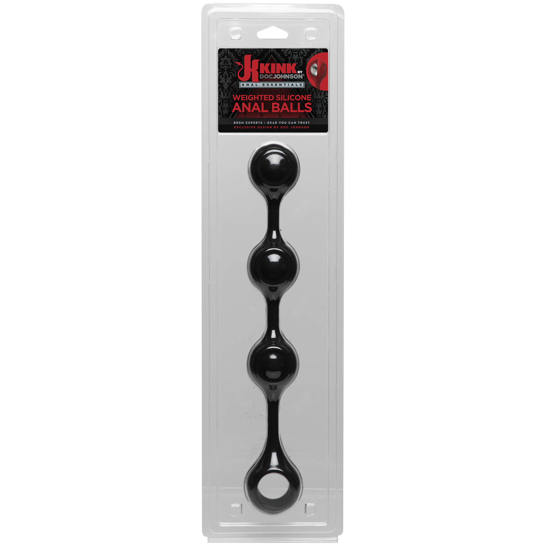KINK - Anal Essentials Weighted Silicone Anal Balls - Black
