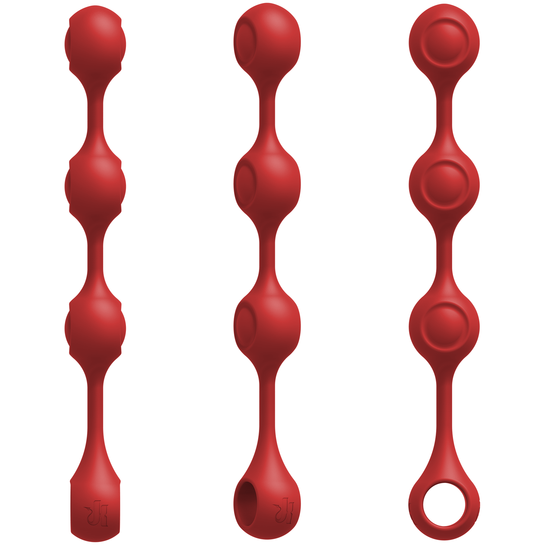 KINK - Anal Essentials Weighted Silicone Anal Balls - Red