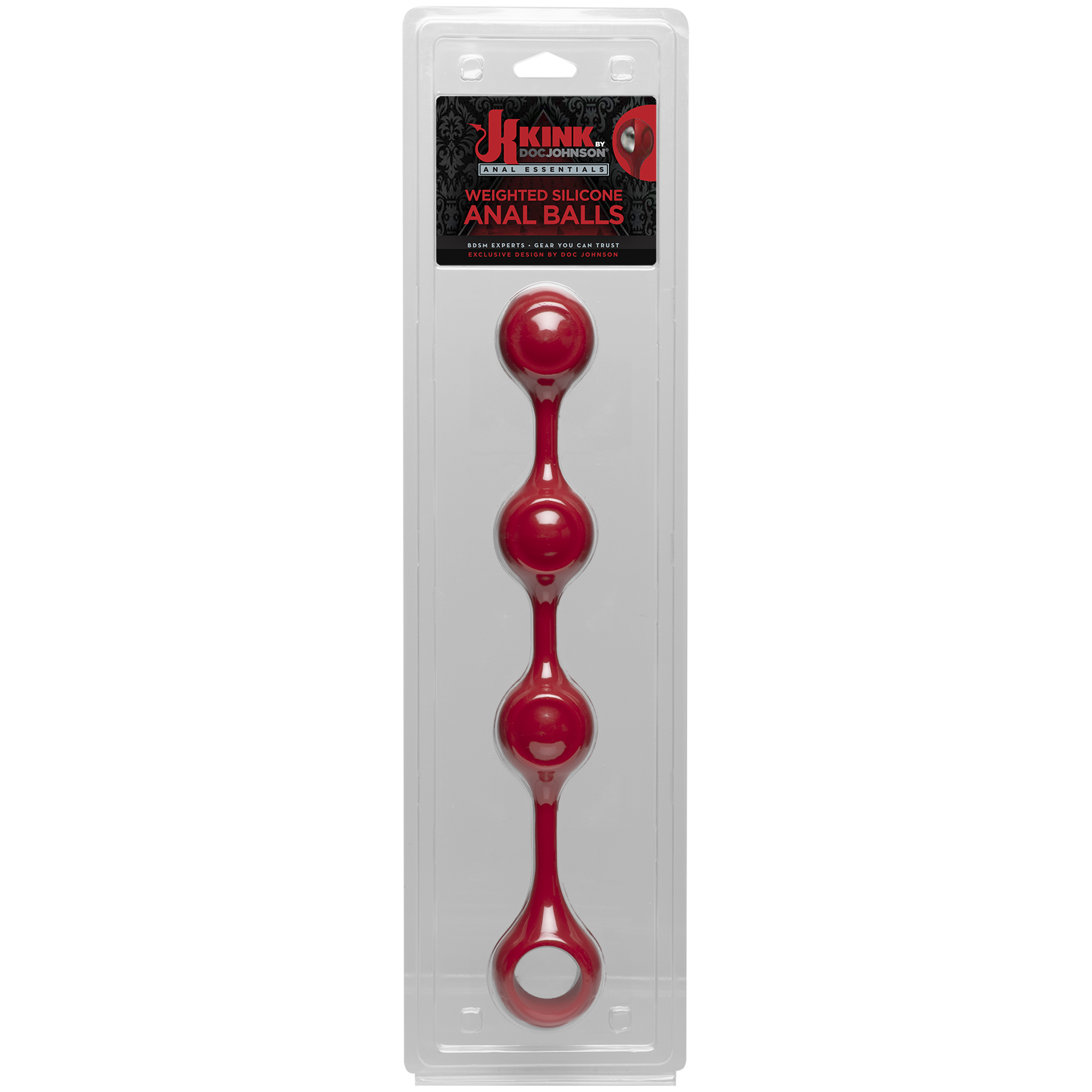 KINK - Anal Essentials Weighted Silicone Anal Balls - Red