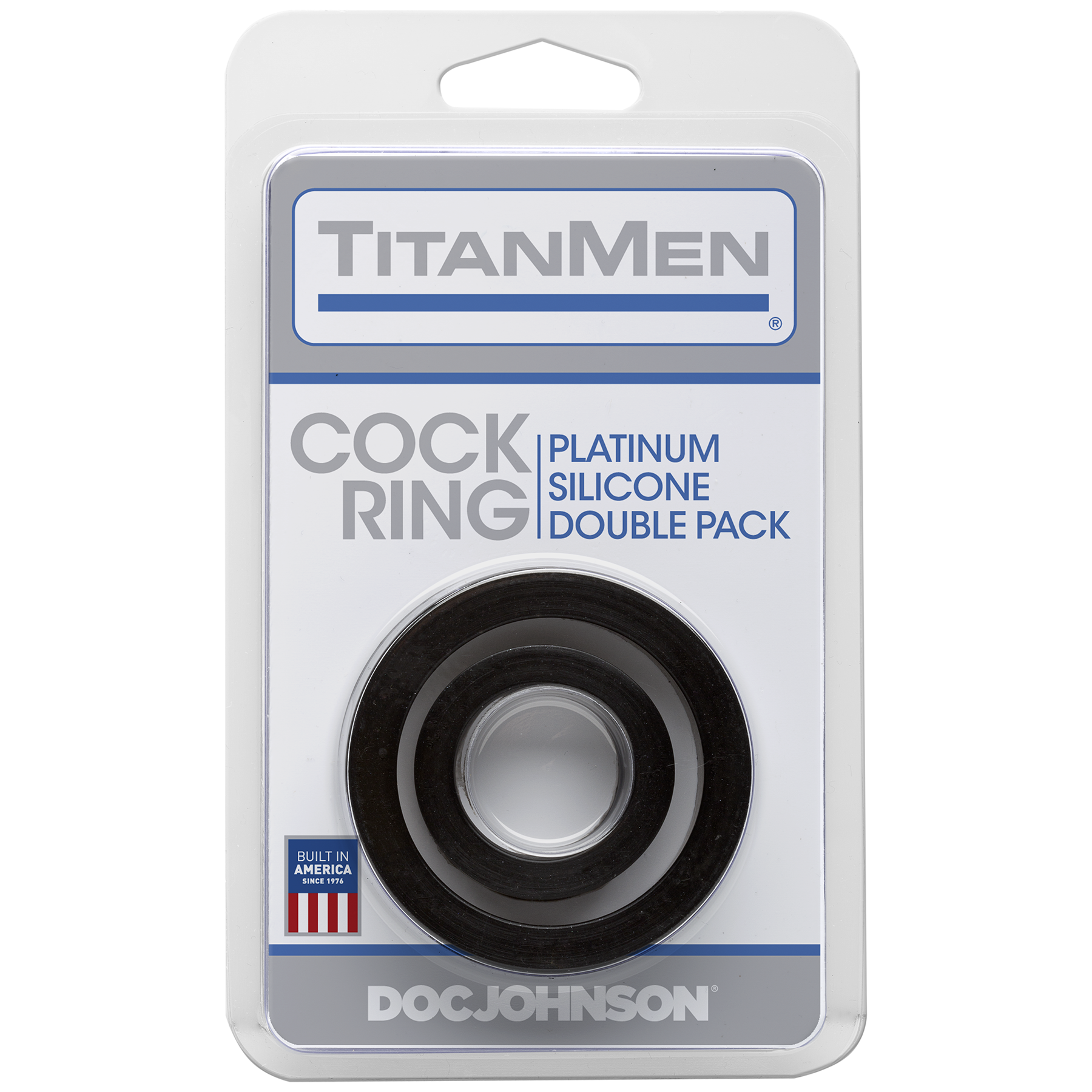 TitanMen® Silicone C-Rings Double Pack - Black