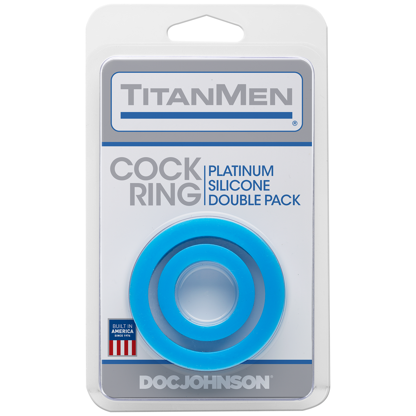 TitanMen® Silicone C-Rings Double Pack - Blue