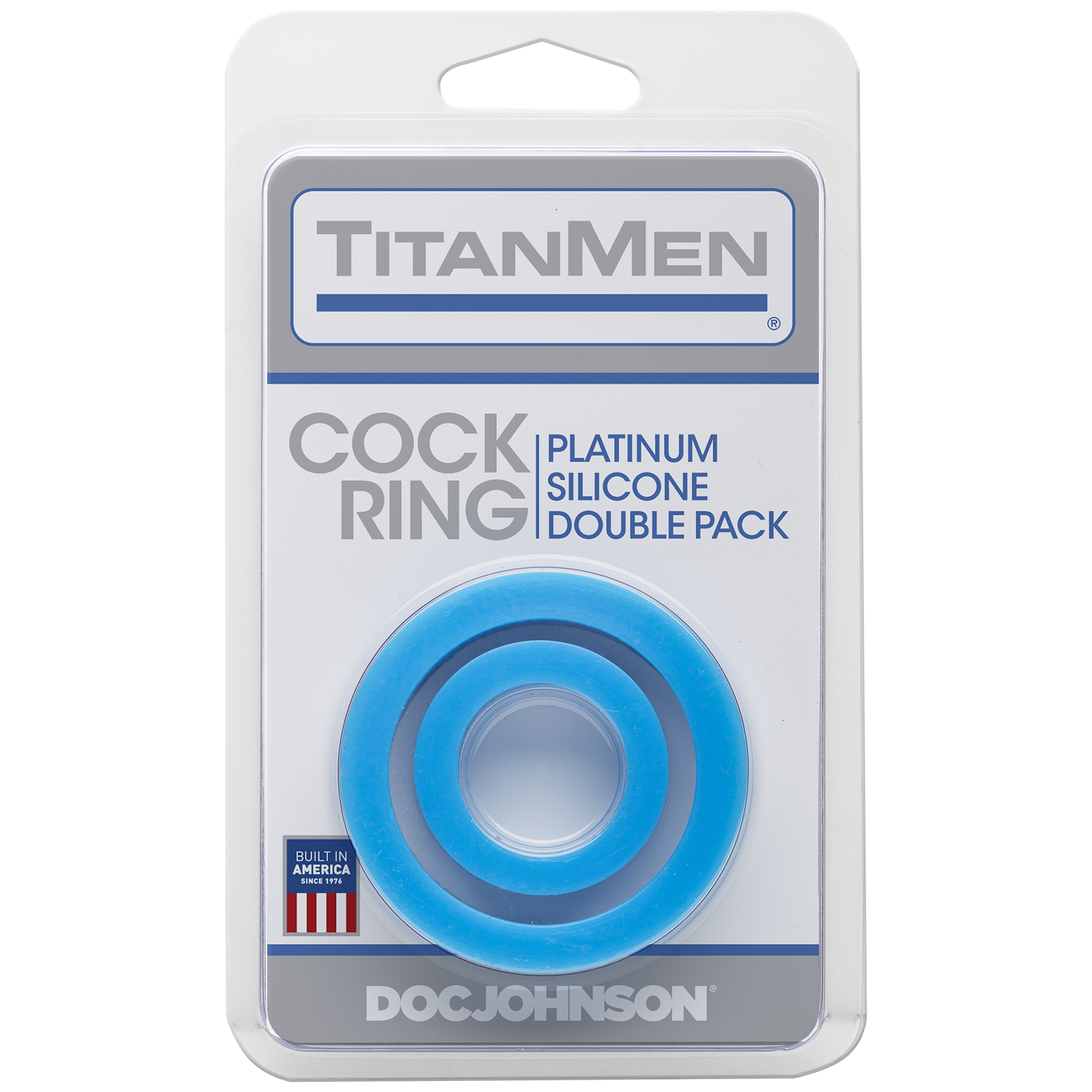 TitanMen® Silicone C-Rings Double Pack - Blue