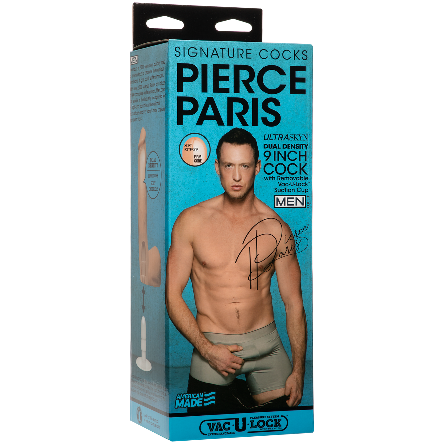 Signature Cocks - Pierce Paris 9" ULTRASKYN™ Cock with Removable Vac-U-Lock™ Suction Cup