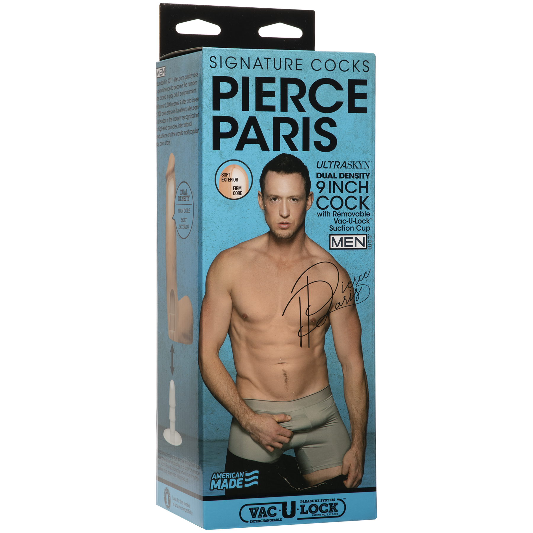 Signature Cocks - Pierce Paris 9" ULTRASKYN™ Cock with Removable Vac-U-Lock™ Suction Cup