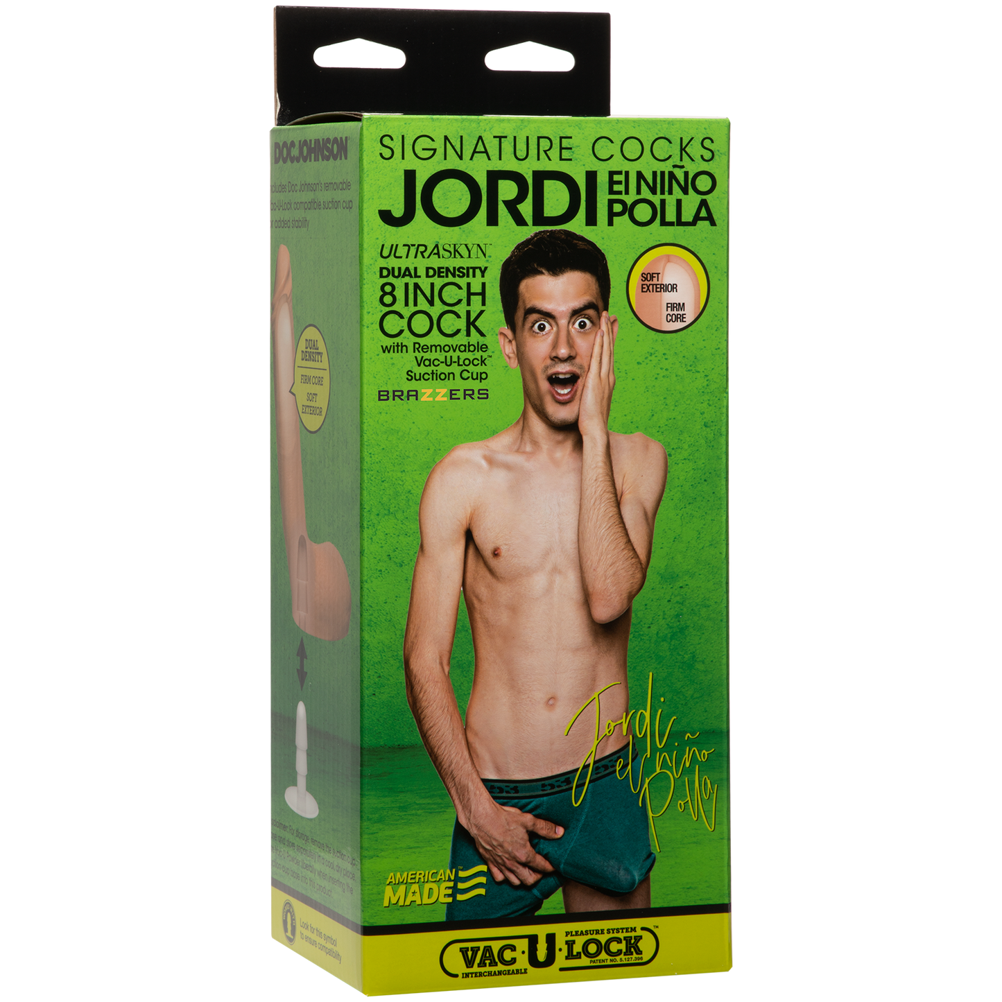 Signature Cocks - Jordi El Niño Polla 8" ULTRASKYN™ Cock with Removable Vac-U-Lock™ Suction Cup
