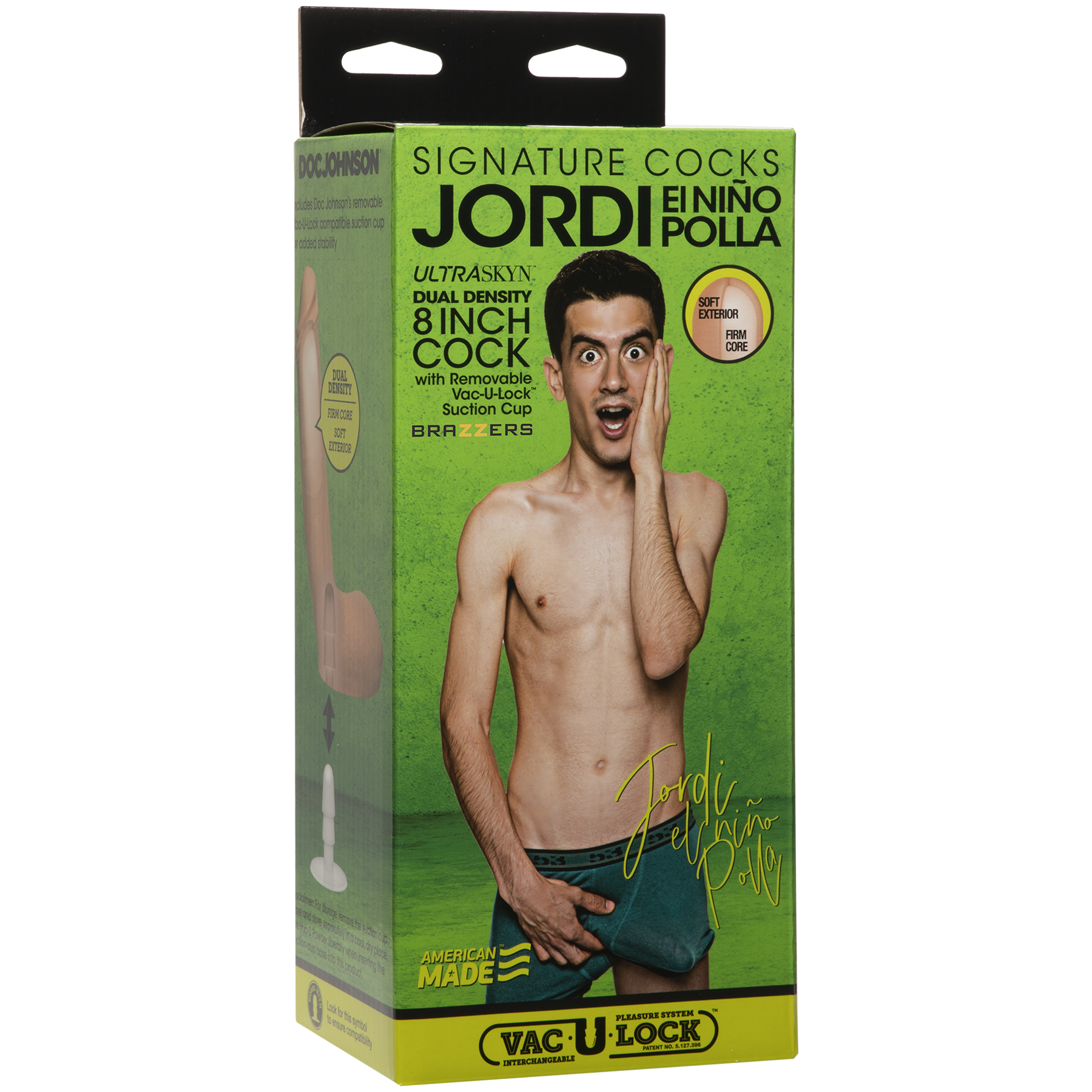 Signature Cocks - Jordi El Niño Polla 8" ULTRASKYN™ Cock with Removable Vac-U-Lock™ Suction Cup