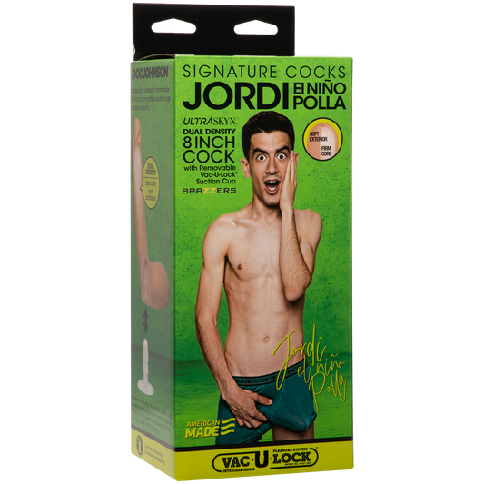Signature Cocks - Jordi El Niño Polla 8" ULTRASKYN™ Cock with Removable Vac-U-Lock™ Suction Cup