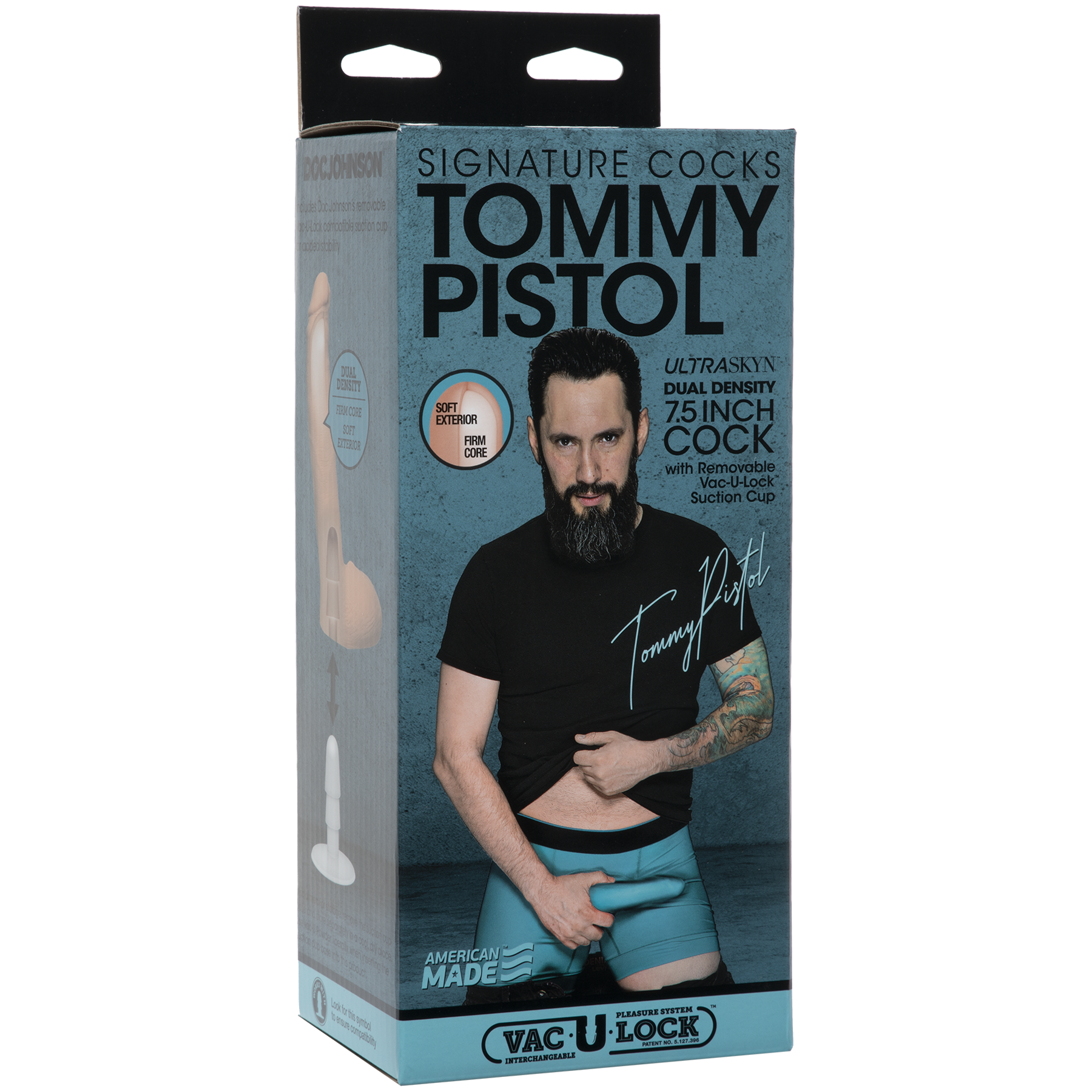 Signature Cocks - Tommy Pistol 7.5" ULTRASKYN™ Cock with Removable Vac-U-Lock™ Suction Cup