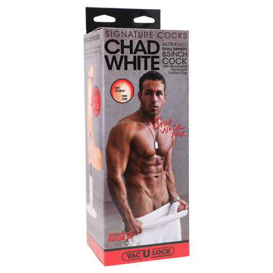Signature Cocks - Chad White 8.5 inch ULTRASKYN™ Cock with Removable Vac-U-Lock™ Suction Cup