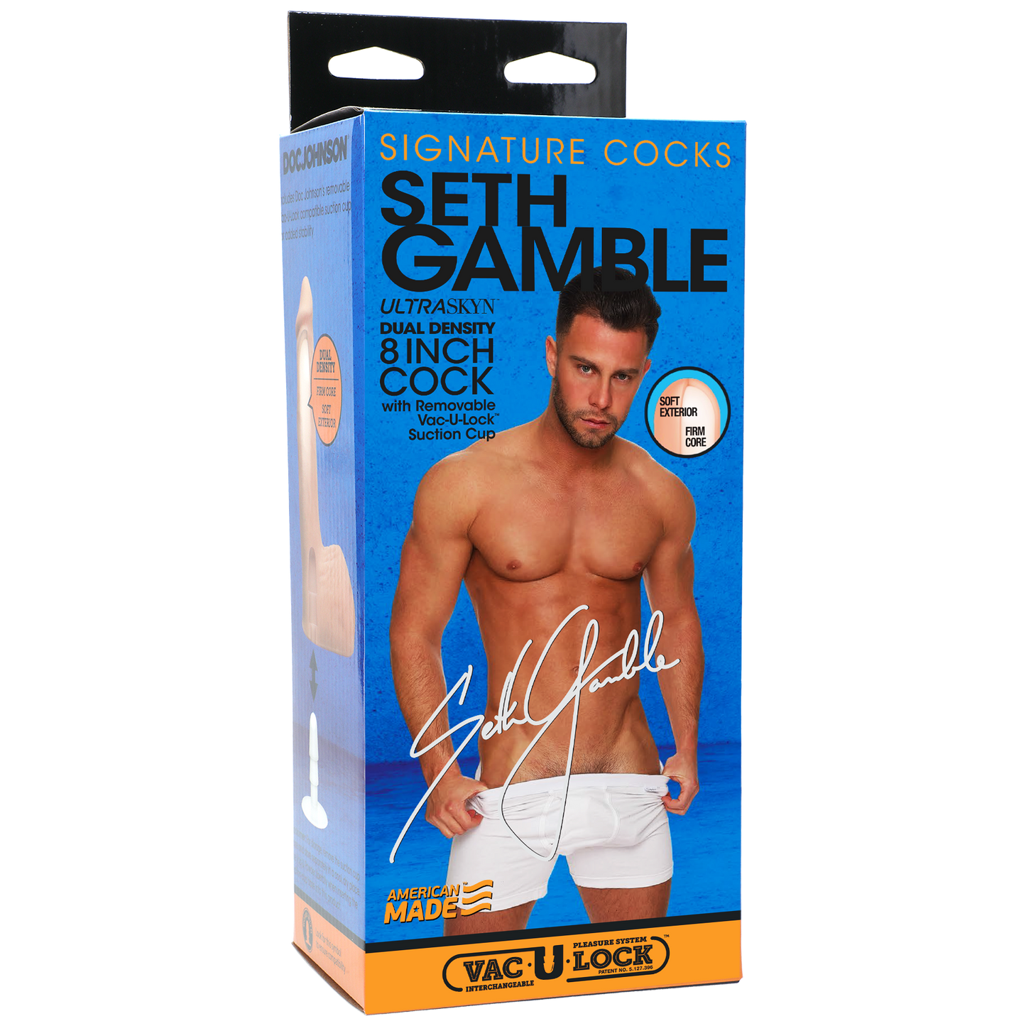 Signature Cocks - Seth Gamble 8 inch ULTRASKYN™ Cock with Removable Vac-U-Lock™ Suction Cup