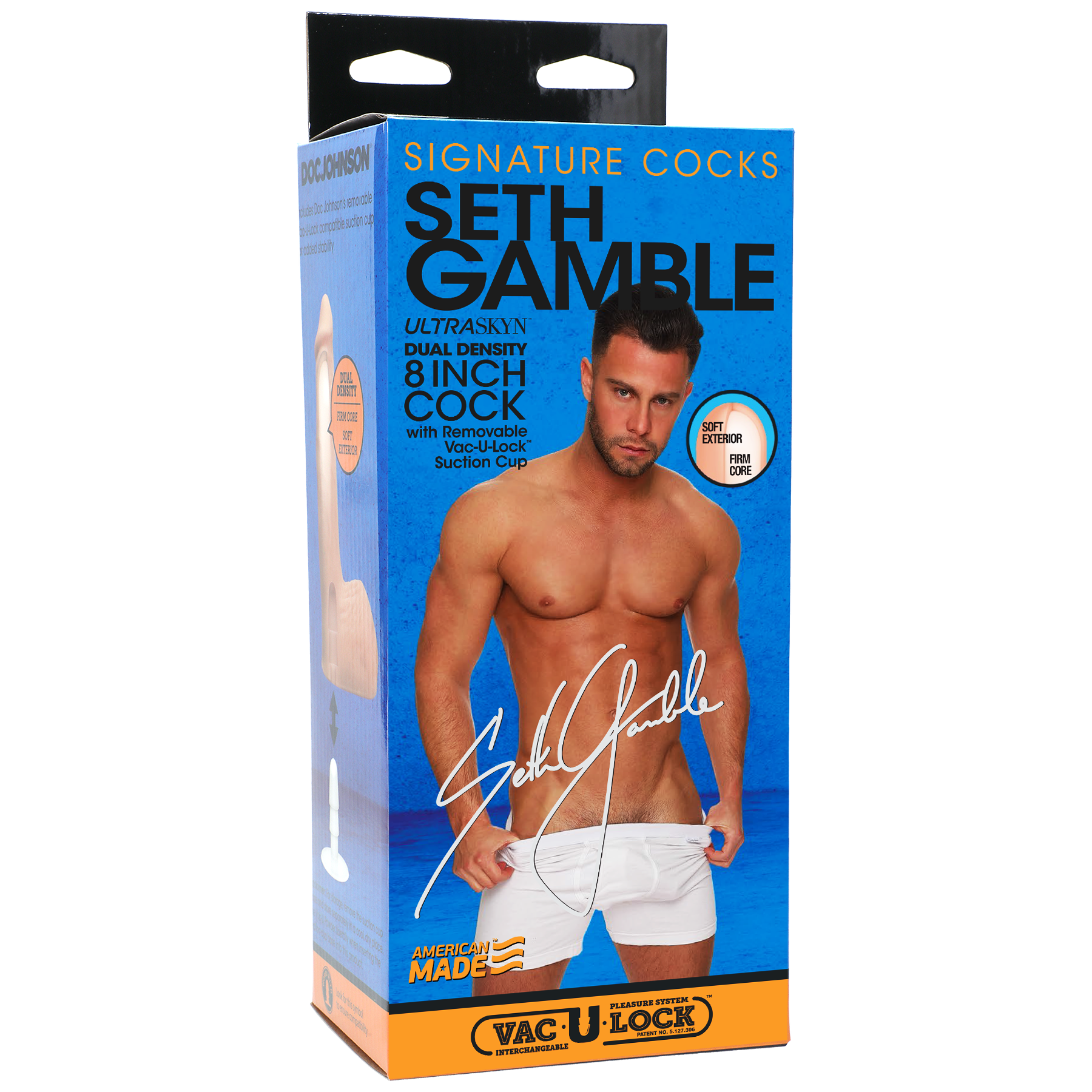 Signature Cocks - Seth Gamble 8 inch ULTRASKYN™ Cock with Removable Vac-U-Lock™ Suction Cup
