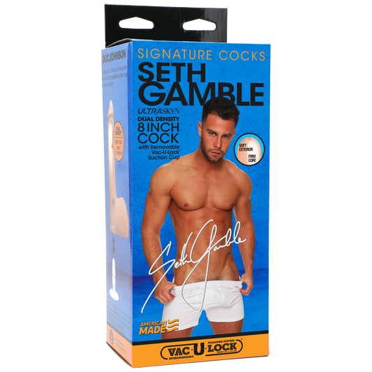 Signature Cocks - Seth Gamble 8 inch ULTRASKYN™ Cock with Removable Vac-U-Lock™ Suction Cup