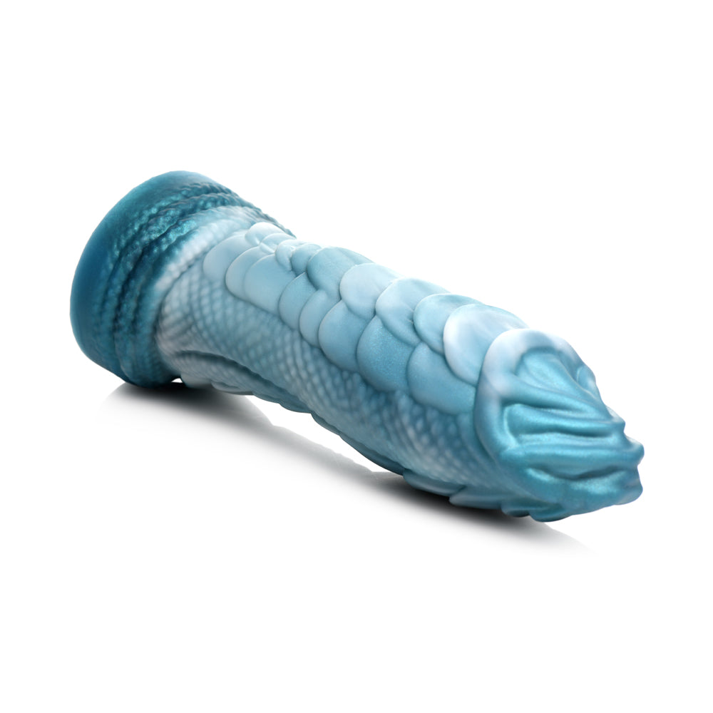 Creature Cocks - Sea Serpent Blue Scaly Silicone Dildo