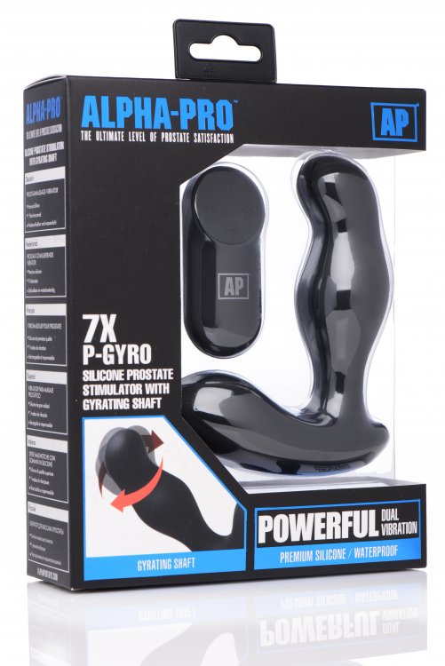 Alpha-Pro™ 7X P-Gyro Silicone Prostate Stimulator with Gyrating Shaft