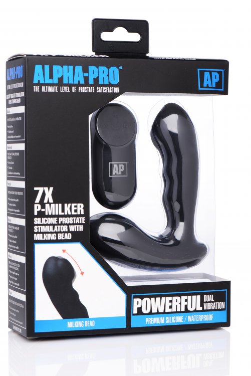 Alpha-Pro™ 7X P-Milker Silicone Prostate Stimulator With Milking Bead