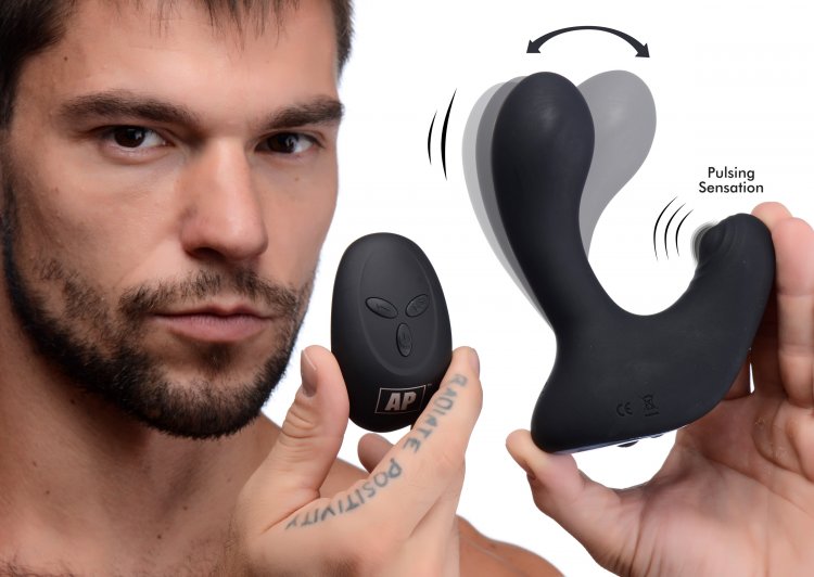 Alpha-Pro™ 10X P-Pulse Taint Tapping Silicone Prostate Stimulator With Remote