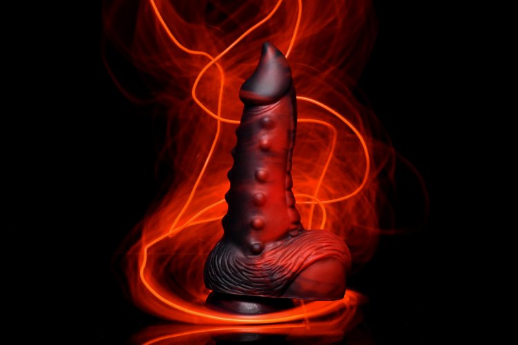 Creature Cocks - Lava Demon Thick Nubbed Silicone Dildo