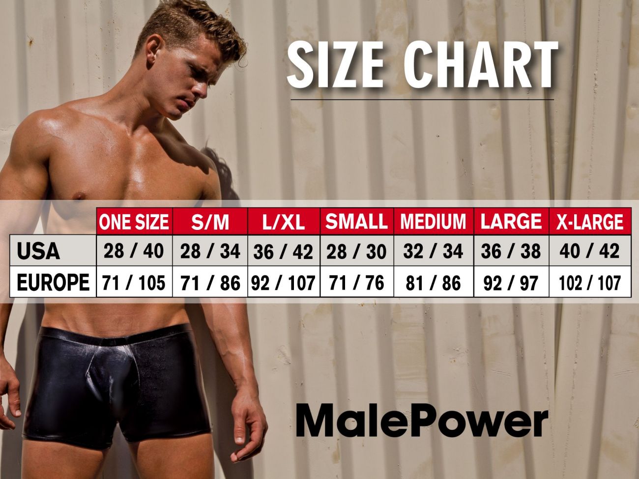 Male Power® Heavy Metal Mini Short Red