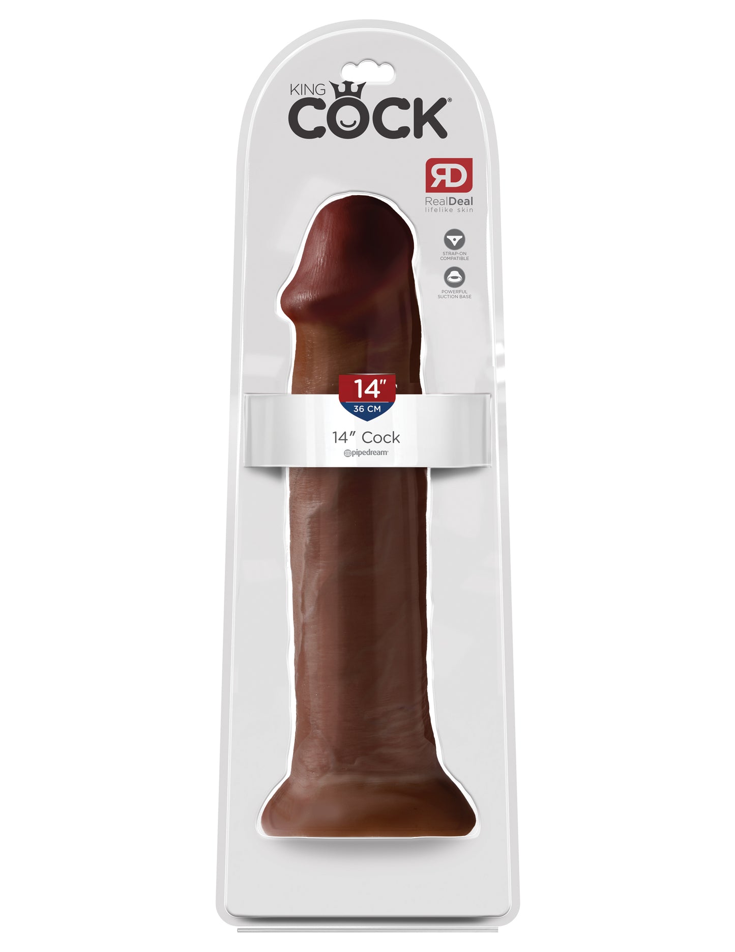 King Cock 14" Cock Brown