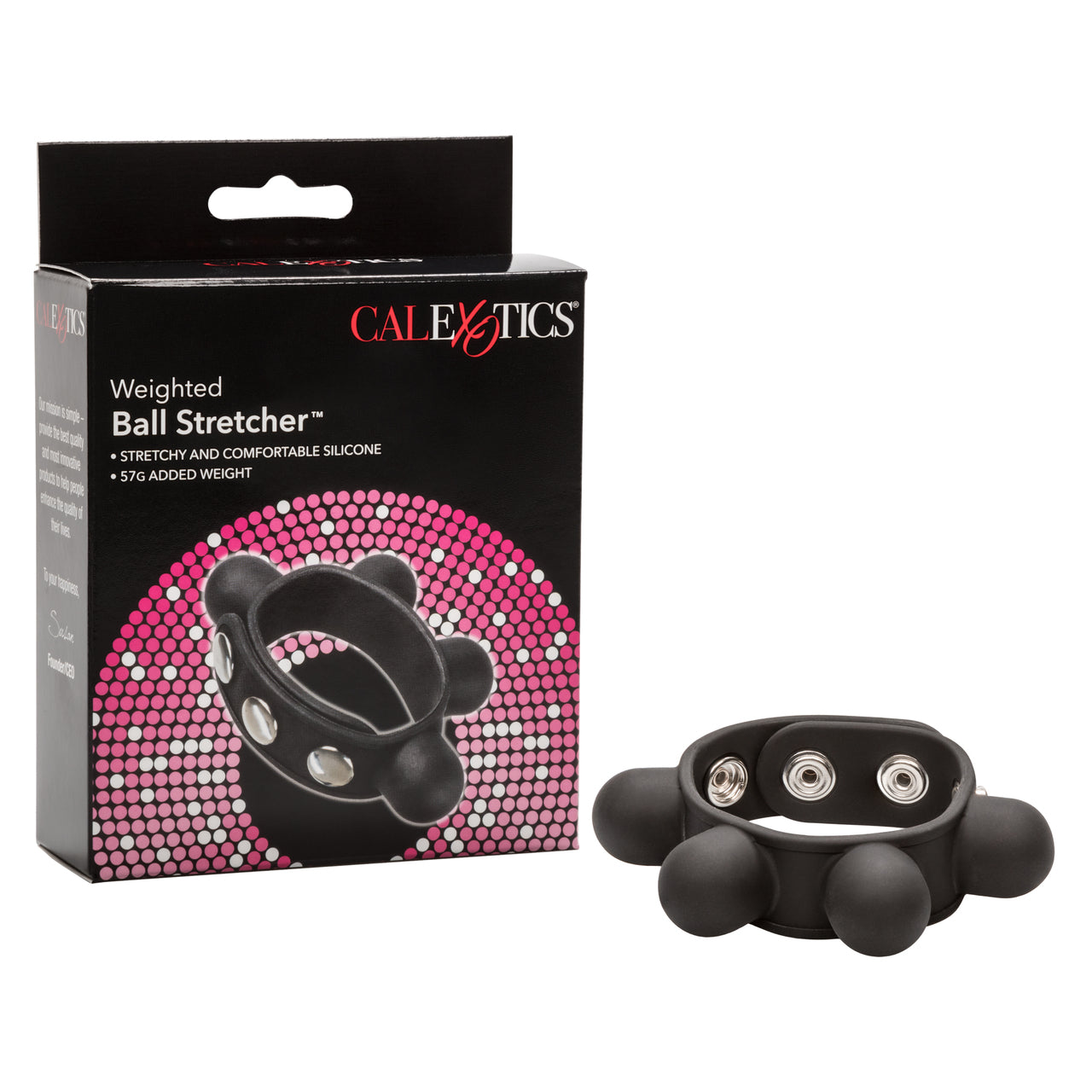 CalExotics Silicone Weighted Ball Stretcher™ Black