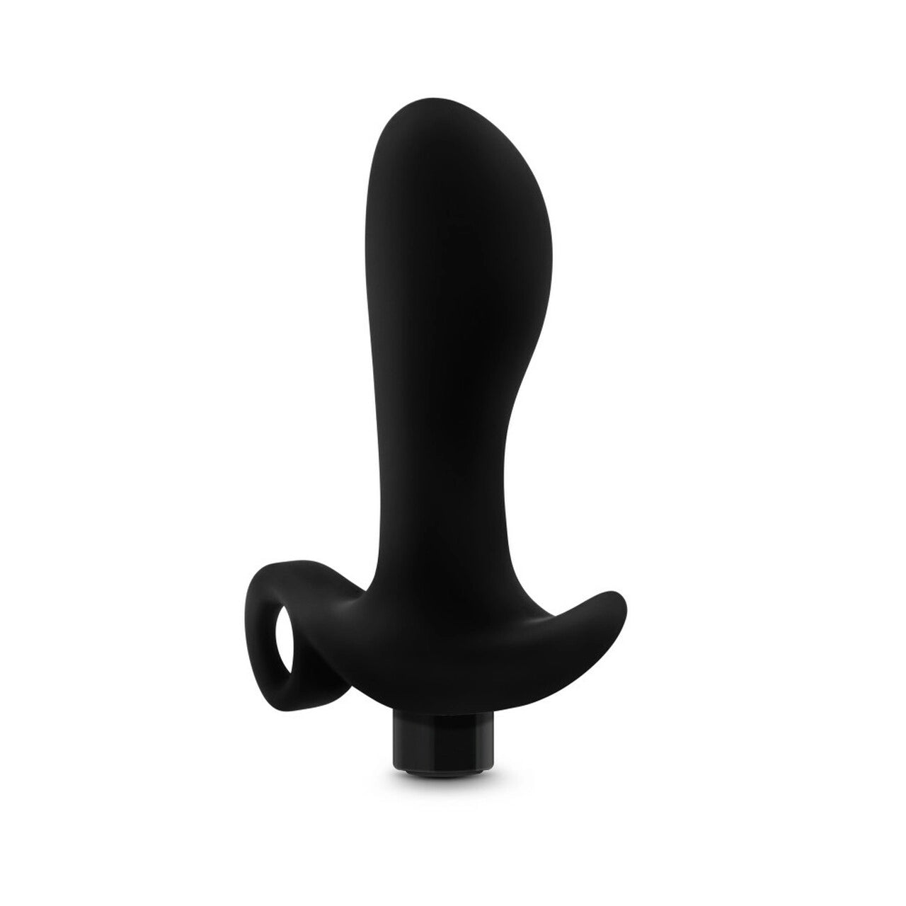 Anal Adventures Platinum - Silicone Vibrating Prostate Massager 01 - Black