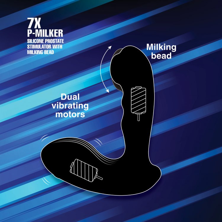 Alpha-Pro™ 7X P-Milker Silicone Prostate Stimulator With Milking Bead