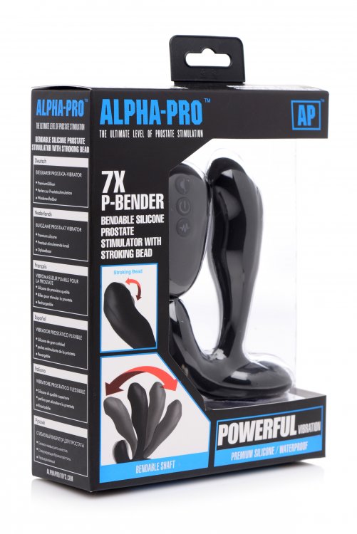 Alpha-Pro™ 7X P-Bender Bendable Prostate Stimulator With Stroking Bead