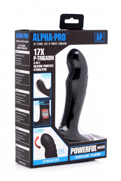 Alpha-Pro™ 17X P-Trigasm 3-In-1 Silicone Prostate Stimulator