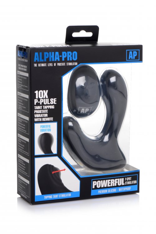Alpha-Pro™ 10X P-Pulse Taint Tapping Silicone Prostate Stimulator With Remote