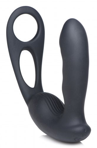 Alpha-Pro™ 7X P-Strap Milking And Vibrating Prostate Stimulator With Cock & Ball Harness