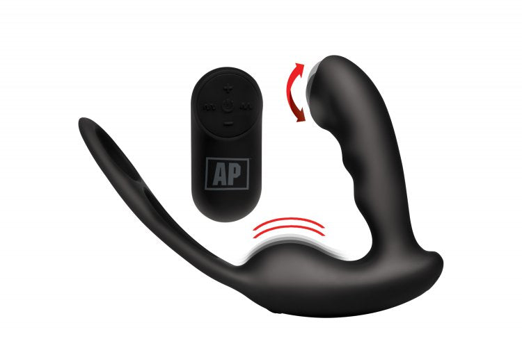 Alpha-Pro™ 7X P-Strap Milking And Vibrating Prostate Stimulator With Cock & Ball Harness