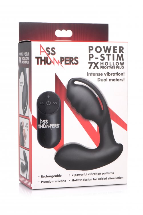Ass Thumpers™ 7X Power P-Stim Hollow Silicone Prostate Plug