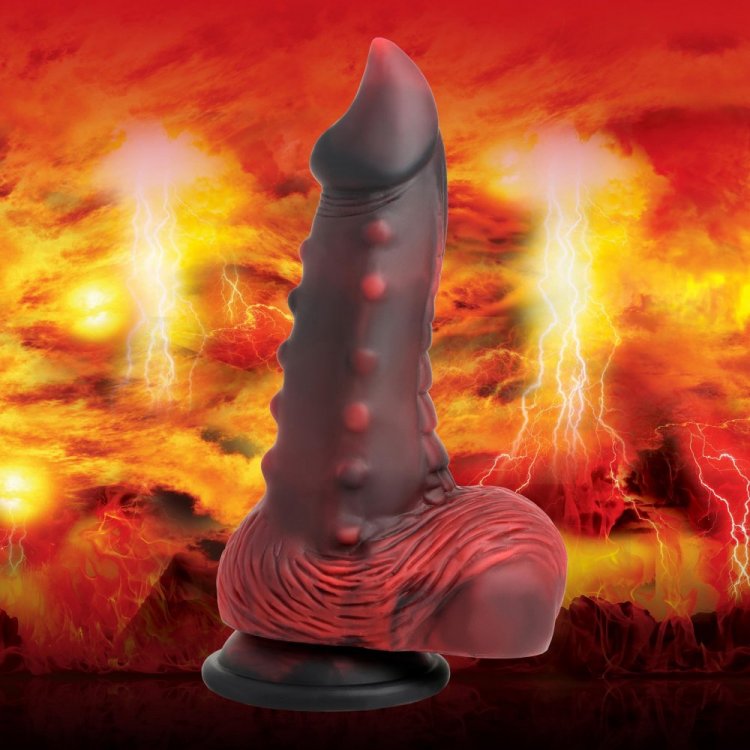 Creature Cocks - Lava Demon Thick Nubbed Silicone Dildo