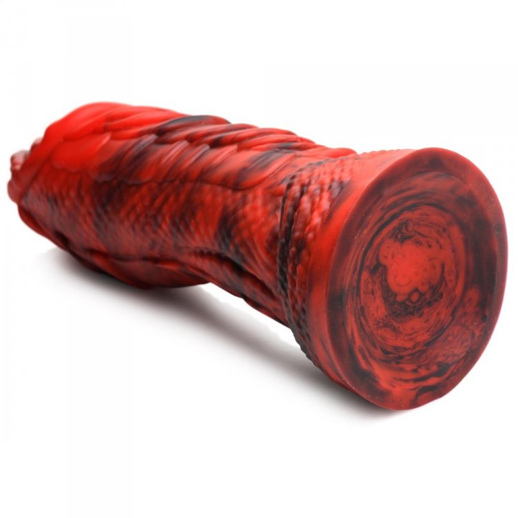 Creature Cocks - Fire Dragon Red Scaly Silicone Dildo