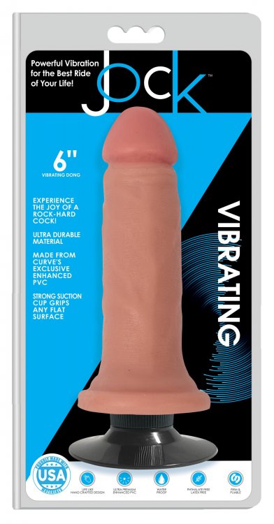 Jock™ Light Vibrating Dildo - 6 Inch