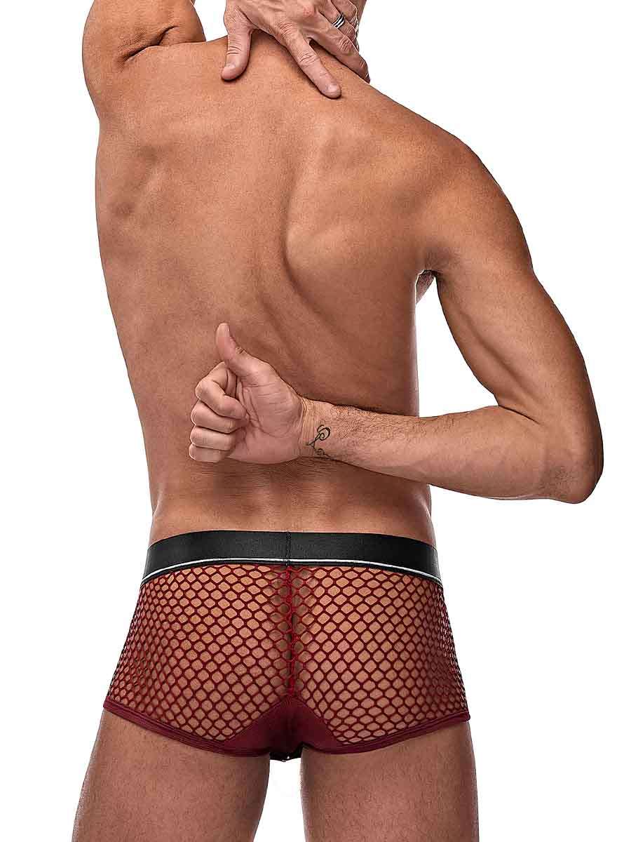 Male Power® Cock Pit Net Mini Cock Ring Short Burgundy