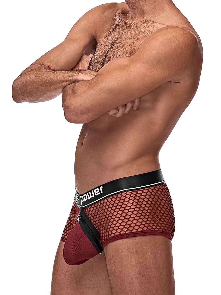 Male Power® Cock Pit Net Mini Cock Ring Short Burgundy